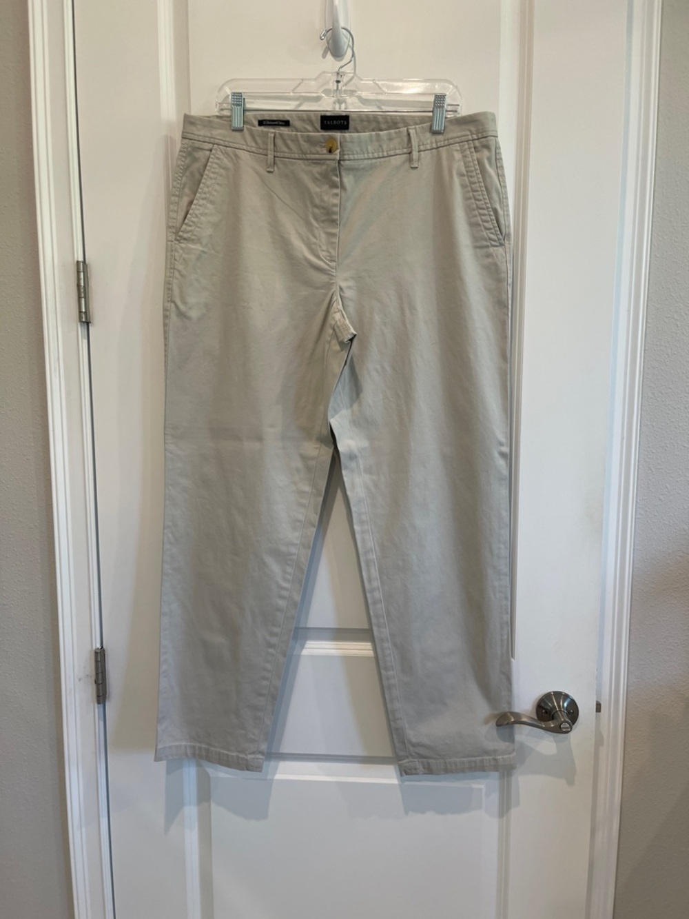 Talbots Women’s Straight-Leg Pants in Light Khaki